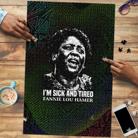 Fannie Lou Hamer Puzzle Im Sick and Tired Quote Design Bold Portrait and Civil Rights Movement Tribute - Wonder Print Shop