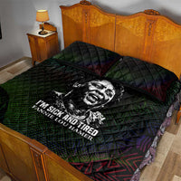 Fannie Lou Hamer Quilt Bed Set Im Sick and Tired Quote Design Bold Portrait and Civil Rights Movement Tribute - Wonder Print Shop