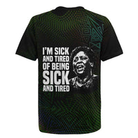 Fannie Lou Hamer Rugby Jersey Im Sick and Tired Quote Design Bold Portrait and Civil Rights Movement Tribute - Wonder Print Shop