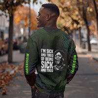 Fannie Lou Hamer Sweatshirt Im Sick and Tired Quote Design Bold Portrait and Civil Rights Movement Tribute - Wonder Print Shop
