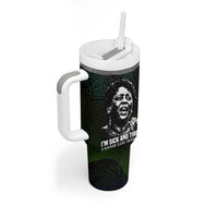 Fannie Lou Hamer Tumbler With Handle Im Sick and Tired Quote Design Bold Portrait and Civil Rights Movement Tribute - Wonder Print Shop