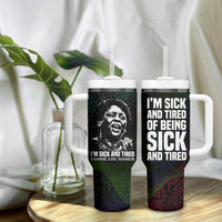 Fannie Lou Hamer Tumbler With Handle Im Sick and Tired Quote Design Bold Portrait and Civil Rights Movement Tribute - Wonder Print Shop