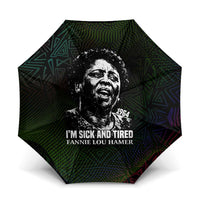 Fannie Lou Hamer Umbrella Im Sick and Tired Quote Design Bold Portrait and Civil Rights Movement Tribute - Wonder Print Shop