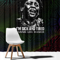 Fannie Lou Hamer Window Curtain Im Sick and Tired Quote Design Bold Portrait and Civil Rights Movement Tribute - Wonder Print Shop