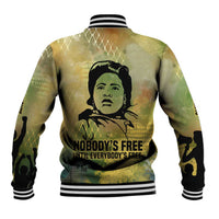 Fannie Lou Hamer Baseball Jacket Unbossable Quote Design Protest Silhouettes and Voting Rights Tribute - Wonder Print Shop