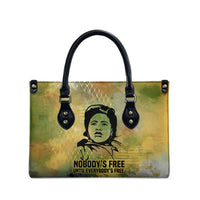 Fannie Lou Hamer Leather Bag Unbossable Quote Design Protest Silhouettes and Voting Rights Tribute - Wonder Print Shop