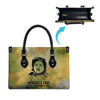 Fannie Lou Hamer Leather Bag Unbossable Quote Design Protest Silhouettes and Voting Rights Tribute - Wonder Print Shop