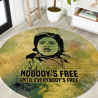 Fannie Lou Hamer Round Carpet Unbossable Quote Design Protest Silhouettes and Voting Rights Tribute - Wonder Print Shop