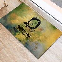 Fannie Lou Hamer Rubber Doormat Unbossable Quote Design Protest Silhouettes and Voting Rights Tribute - Wonder Print Shop