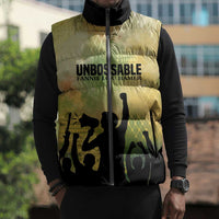 Fannie Lou Hamer Sleeveless Puffer Jacket Unbossable Quote Design Protest Silhouettes and Voting Rights Tribute - Wonder Print Shop