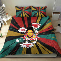 Fannie Lou Hamer Bedding Set with Pop Art Comic Style Design Bold Quote and Civil Rights Tribute - Wonder Print Shop