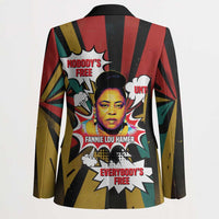 Fannie Lou Hamer Blazer with Pop Art Comic Style Design Bold Quote and Civil Rights Tribute - Wonder Print Shop