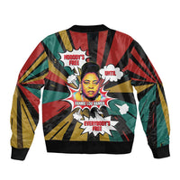 Fannie Lou Hamer Bomber Jacket with Pop Art Comic Style Design Bold Quote and Civil Rights Tribute - Wonder Print Shop
