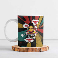 Fannie Lou Hamer Ceramic Mug with Pop Art Comic Style Design Bold Quote and Civil Rights Tribute - Wonder Print Shop