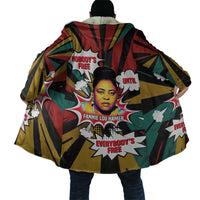 Fannie Lou Hamer Cloak with Pop Art Comic Style Design Bold Quote and Civil Rights Tribute - Wonder Print Shop