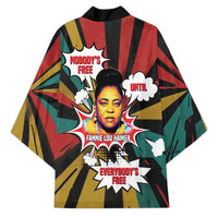 Fannie Lou Hamer Kimono with Pop Art Comic Style Design Bold Quote and Civil Rights Tribute - Wonder Print Shop