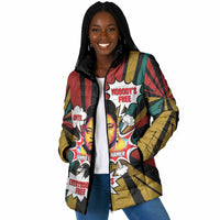 Fannie Lou Hamer Padded Jacket with Pop Art Comic Style Design Bold Quote and Civil Rights Tribute - Wonder Print Shop