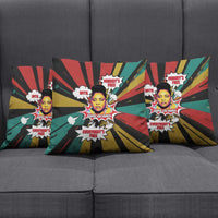 Fannie Lou Hamer Pillow Cover with Pop Art Comic Style Design Bold Quote and Civil Rights Tribute - Wonder Print Shop