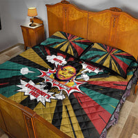 Fannie Lou Hamer Quilt Bed Set with Pop Art Comic Style Design Bold Quote and Civil Rights Tribute - Wonder Print Shop
