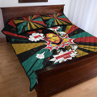 Fannie Lou Hamer Quilt Bed Set with Pop Art Comic Style Design Bold Quote and Civil Rights Tribute - Wonder Print Shop