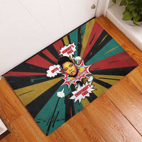 Fannie Lou Hamer Rubber Doormat with Pop Art Comic Style Design Bold Quote and Civil Rights Tribute - Wonder Print Shop