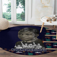 Kwame Nkrumah Round Carpet Ghana Pan-African Print Design Portrait and Anti-Colonial Legacy Tribute - Wonder Print Shop