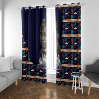 Kwame Nkrumah Window Curtain Ghana Pan-African Print Design Portrait and Anti-Colonial Legacy Tribute - Wonder Print Shop