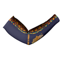 Kwame Nkrumah Ghana Arm Sleeves African Map Pattern Design and Economic Freedom Quote Tribute - Wonder Print Shop