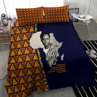 Kwame Nkrumah Ghana Bedding Set African Map Pattern Design and Economic Freedom Quote Tribute - Wonder Print Shop