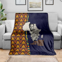 Kwame Nkrumah Ghana Blanket African Map Pattern Design and Economic Freedom Quote Tribute - Wonder Print Shop