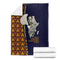 Kwame Nkrumah Ghana Blanket African Map Pattern Design and Economic Freedom Quote Tribute - Wonder Print Shop