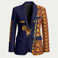 Kwame Nkrumah Ghana Blazer African Map Pattern Design and Economic Freedom Quote Tribute - Wonder Print Shop
