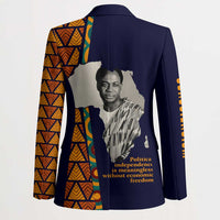 Kwame Nkrumah Ghana Blazer African Map Pattern Design and Economic Freedom Quote Tribute - Wonder Print Shop