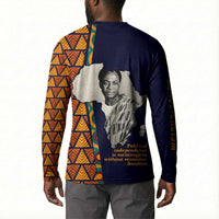 Kwame Nkrumah Ghana Button Sweatshirt African Map Pattern Design and Economic Freedom Quote Tribute