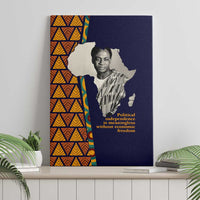 Kwame Nkrumah Ghana Canvas Wall Art African Map Pattern Design and Economic Freedom Quote Tribute - Wonder Print Shop