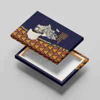 Kwame Nkrumah Ghana Canvas Wall Art African Map Pattern Design and Economic Freedom Quote Tribute - Wonder Print Shop