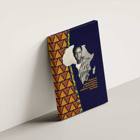 Kwame Nkrumah Ghana Canvas Wall Art African Map Pattern Design and Economic Freedom Quote Tribute - Wonder Print Shop