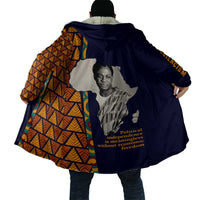 Kwame Nkrumah Ghana Cloak African Map Pattern Design and Economic Freedom Quote Tribute - Wonder Print Shop