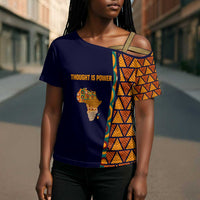 Kwame Nkrumah Ghana Cross Shoulder Shirt African Map Pattern Design and Economic Freedom Quote Tribute - Wonder Print Shop