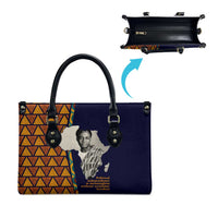 Kwame Nkrumah Ghana Leather Bag African Map Pattern Design and Economic Freedom Quote Tribute - Wonder Print Shop
