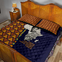 Kwame Nkrumah Ghana Quilt Bed Set African Map Pattern Design and Economic Freedom Quote Tribute - Wonder Print Shop