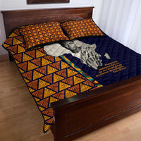Kwame Nkrumah Ghana Quilt Bed Set African Map Pattern Design and Economic Freedom Quote Tribute - Wonder Print Shop