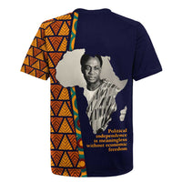 Kwame Nkrumah Ghana Rugby Jersey African Map Pattern Design and Economic Freedom Quote Tribute - Wonder Print Shop