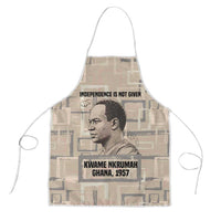 Kwame Nkrumah Apron with Raised Fist Design and Independence Quote Ghana 1957 Tribute - Wonder Print Shop