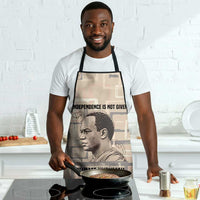 Kwame Nkrumah Apron with Raised Fist Design and Independence Quote Ghana 1957 Tribute - Wonder Print Shop
