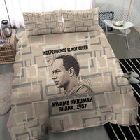 Kwame Nkrumah Bedding Set with Raised Fist Design and Independence Quote Ghana 1957 Tribute - Wonder Print Shop