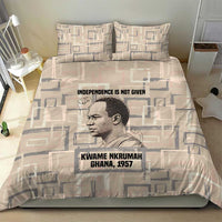 Kwame Nkrumah Bedding Set with Raised Fist Design and Independence Quote Ghana 1957 Tribute - Wonder Print Shop
