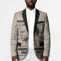 Kwame Nkrumah Blazer with Raised Fist Design and Independence Quote Ghana 1957 Tribute - Wonder Print Shop