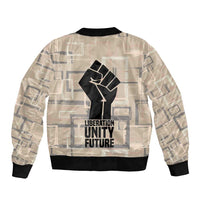 Kwame Nkrumah Bomber Jacket with Raised Fist Design and Independence Quote Ghana 1957 Tribute - Wonder Print Shop