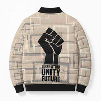 Kwame Nkrumah Bomber Puffer Jacket with Raised Fist Design and Independence Quote Ghana 1957 Tribute - Wonder Print Shop